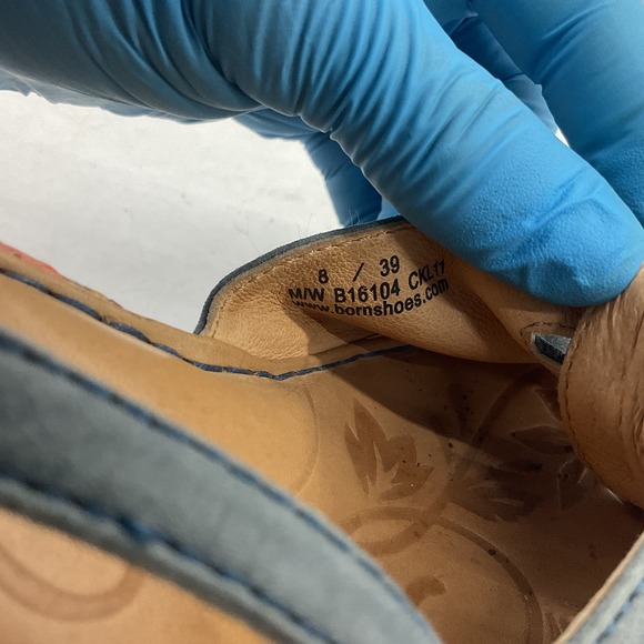 Born Gray Leather Slingback Heels Women's Shoe Size 8 - Picture 4 of 6